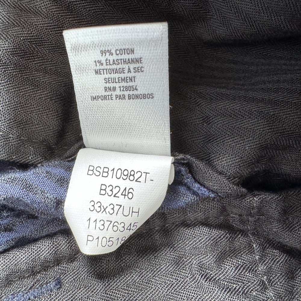 BONOBOS Seersucker Pants Mens 33x24 *Hemmed Italian Fabric Tailored Fit Blue - Picture 15 of 16